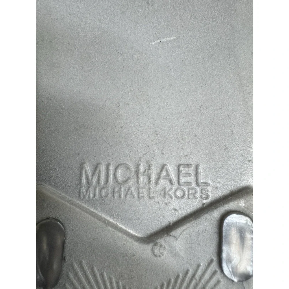 Michael Kors Silver  Cork 9 Thong Flat Sandals Women's LG18K